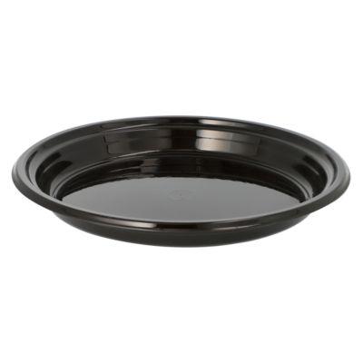 Teller Papstar Circulware by Havel, Mehrweg, rund, ungeteilt, mikrowellen- & spülmaschinengeeignet, Ø 220 x H 26 mm, PP, schwarz, 12 Stück
