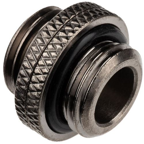 Alphacool ES Doppeladapter, Steckbar, G1/4 AG auf G1/4 AG - Schwarz