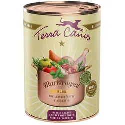 Terra Canis Marktragout 385 Gramm Hundenassfutter Sparpaket 12 x 385 Gramm Huhn