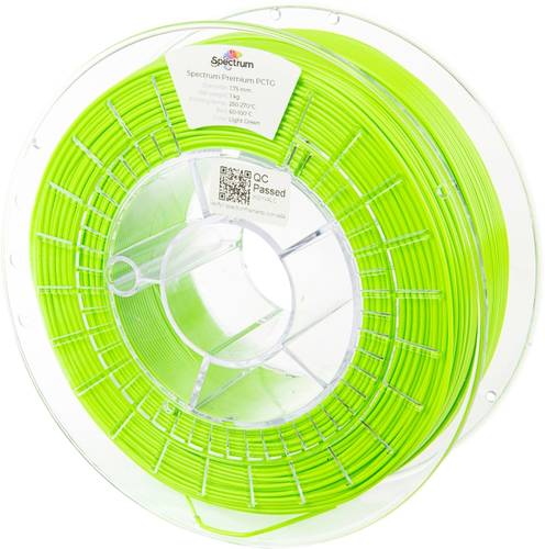 Spectrum Filaments 80664 Premium PCTG Filament PCTG chemisch beständig, geruchsarm 1.75mm 1000g Light Green, Grün 1St.