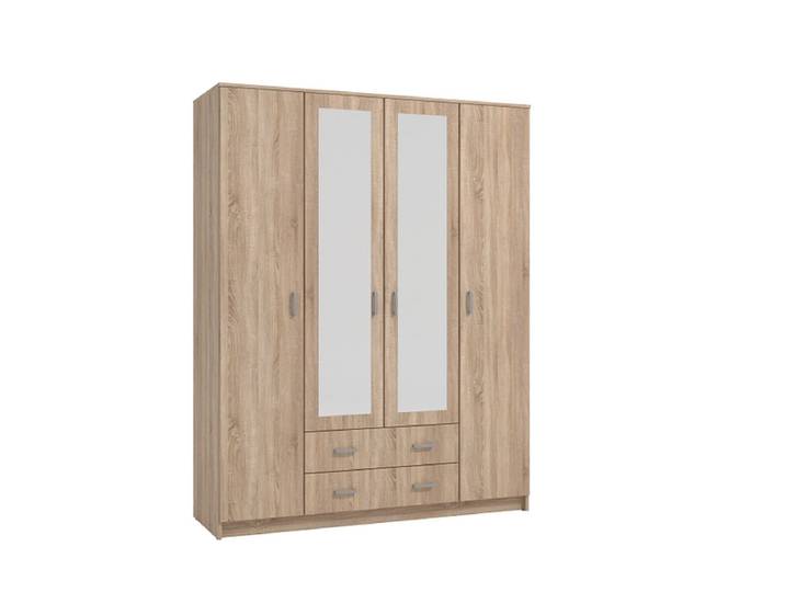 Drehtürenschrank HANA sonoma 4 Türen 2 Schubladen