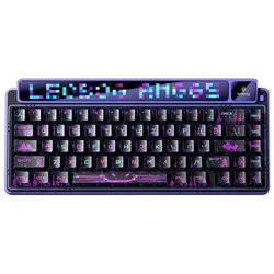 Aula Leobog AMG65 (Eng. Int., Kabelgebunden, Kabellos), Tastatur, Schwarz, Violett