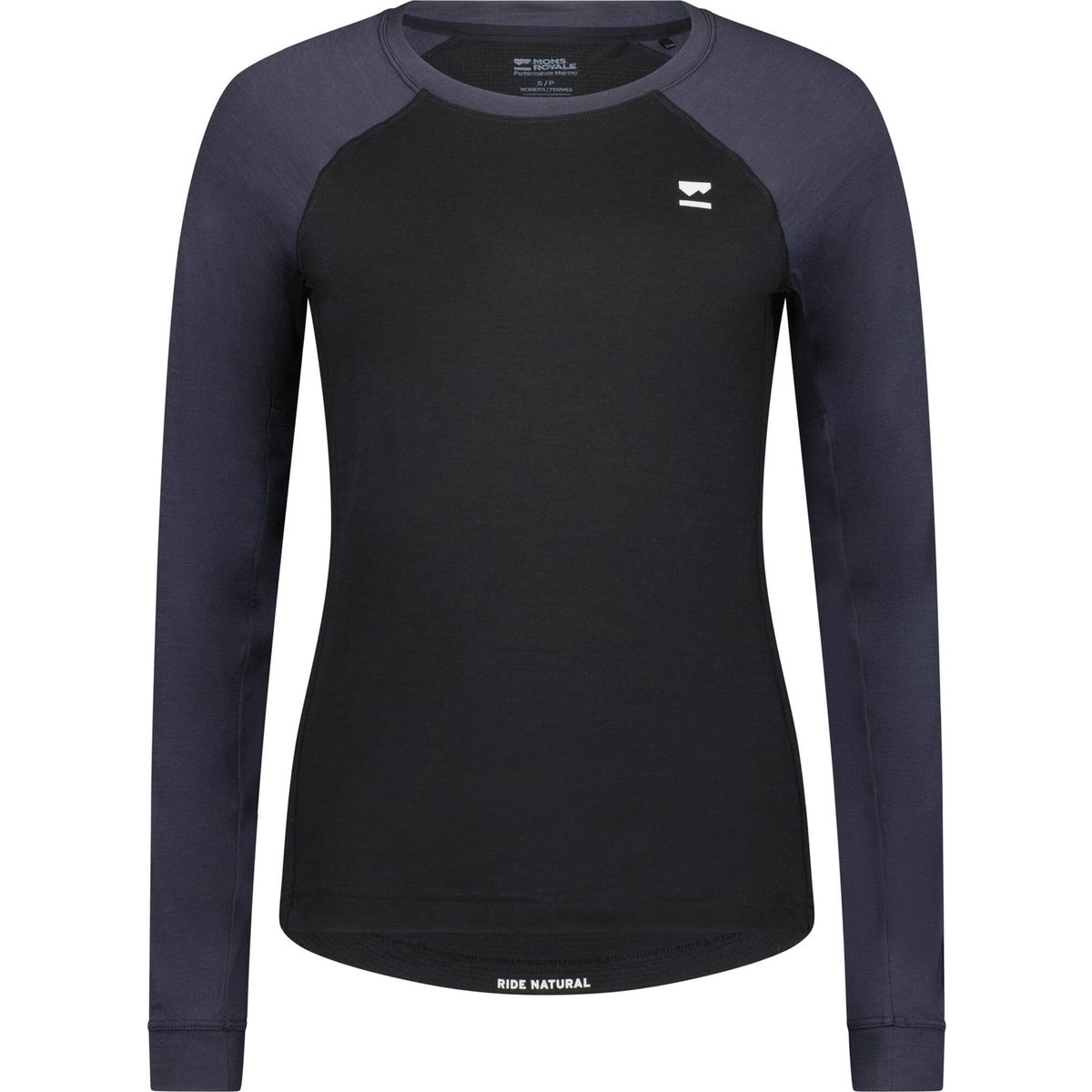 Mons Royale Womens Tarn Merino Long Sleeve black / 9 iron (119) S 100791-1169-119-S