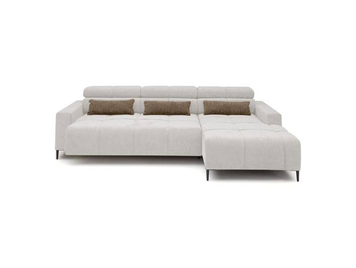 Trendstore Hilaria Ecksofa inkl. Kopfteilverstellung und Sitztiefenverstellung - Flow sand - rechts Großzügiges Sofa in modernem Design, bequem gepolstert, mit komfortablen Funktionen automatische Sitztiefenverstellung, manuelle Kopfteilverstellung Modern