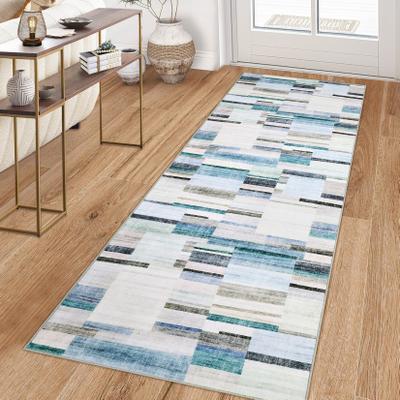 Garvee Patchwork Geo Washable Area Rug