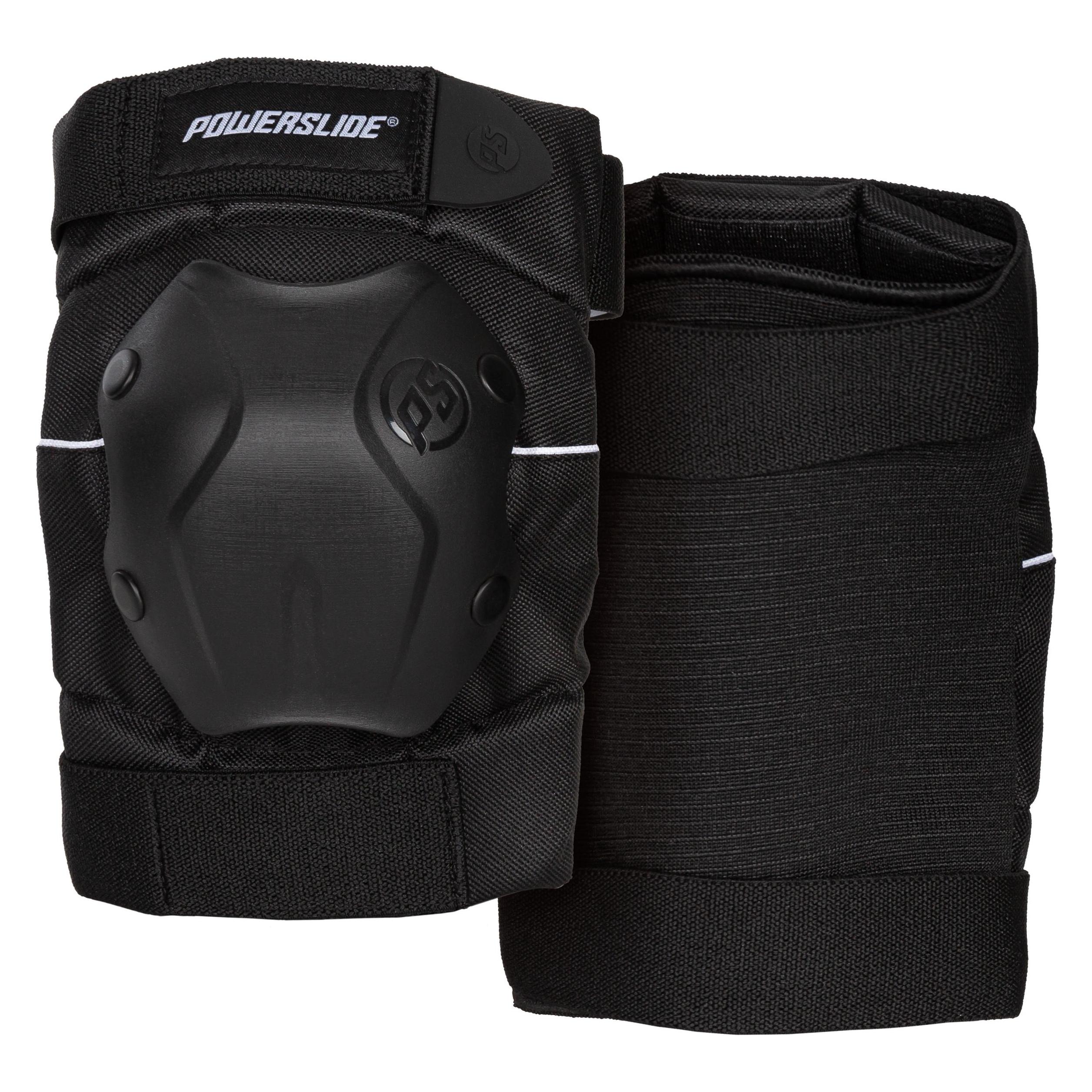 Powerslide Standard Schwarze Inline-Skating-Knieschoner (XL) (XL, Knieschoner, Paar) (903305)