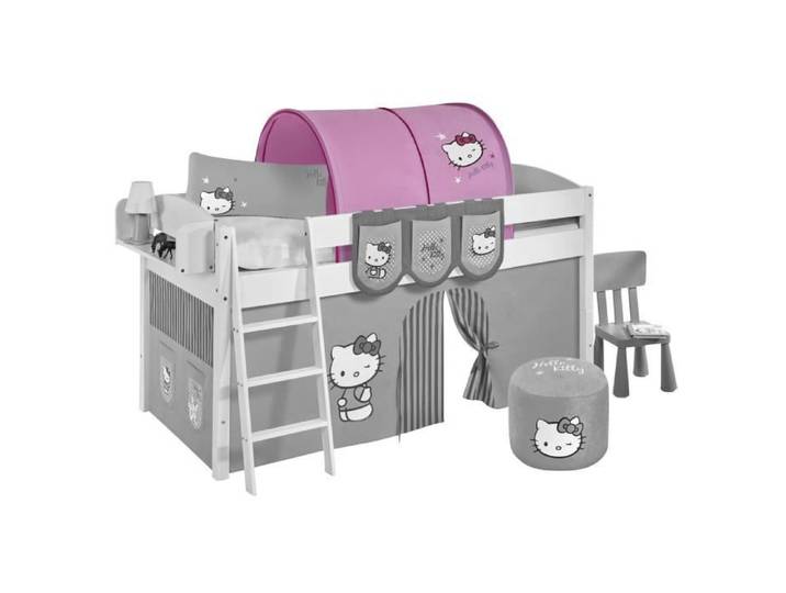 Tunnel - LILOKIDS - Hello Kitty - 100% coton - Compatible lits surélevés - Facile à installer