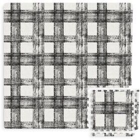 FloorPops Sawyer Plaid Interlocking Floor Foam Tiles - 34.2in x 34.2in x 0.4in