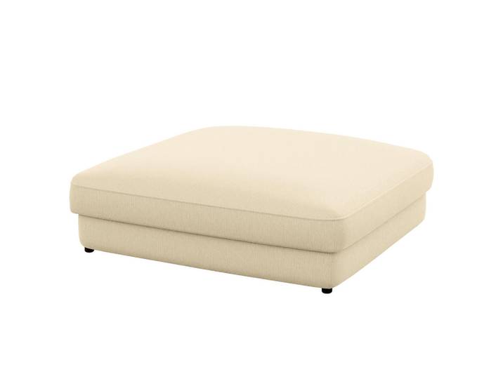 Hocker, Weiß, 133x43x133 cm, Textil, Quadratisch & Erweiterbar, Made in Europe
