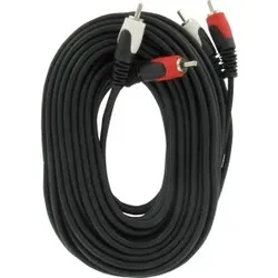 Kopp 33366869 Audio Anschlussleitung, 2x2 TULP, Farbe: schwarz