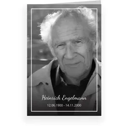 Einladungskarte Trauerfeier: Fotografie mit Foto
