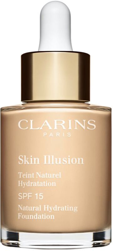 Clarins Skin Illusion Natural Hydrating Foundation fond de teint hydratant éclat SPF 15 teinte 101W Linen 30 ml