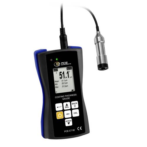 PCE Instruments Schichtdickenmessgerät PCE-CT 80-FN3 inkl. Standard Sensor |Fe und NFe |Genauigkeit ±2% v. Mw.+ 1µm