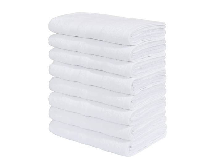 Handtücher OTTO HOME Vanessa, 8 Handtücher, 50x100cm, in Standard- und Premium-Qualität , weiß, B:50cm L:100cm, Walkfrottee, Obermaterial: 100% Baumwolle, Handtücher, Handtücher, Handtücher mit Bordüre, 100% Baumwolle, einfarbig, weich