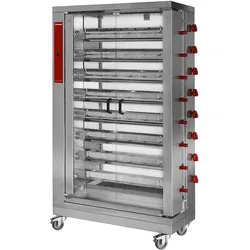 Diamond Gas-Hähnchengrill 8-reihig für 48 Hähnchen - 49,6 kW