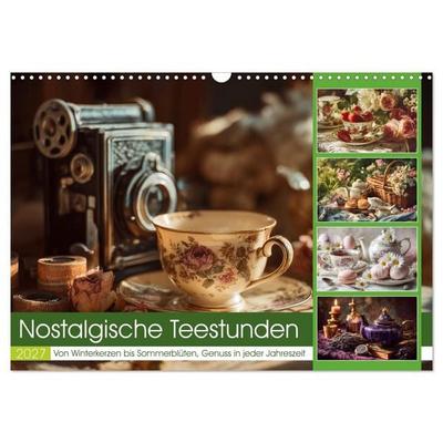Nostalgische Teestunden (Wandkalender 2027 DIN A3 quer), CALVENDO Monatskalender