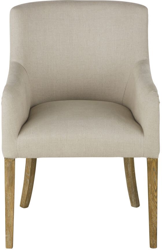 Maisons du Monde Fauteuil à dîner en lin beige ficelle Beige 60x89x62cm