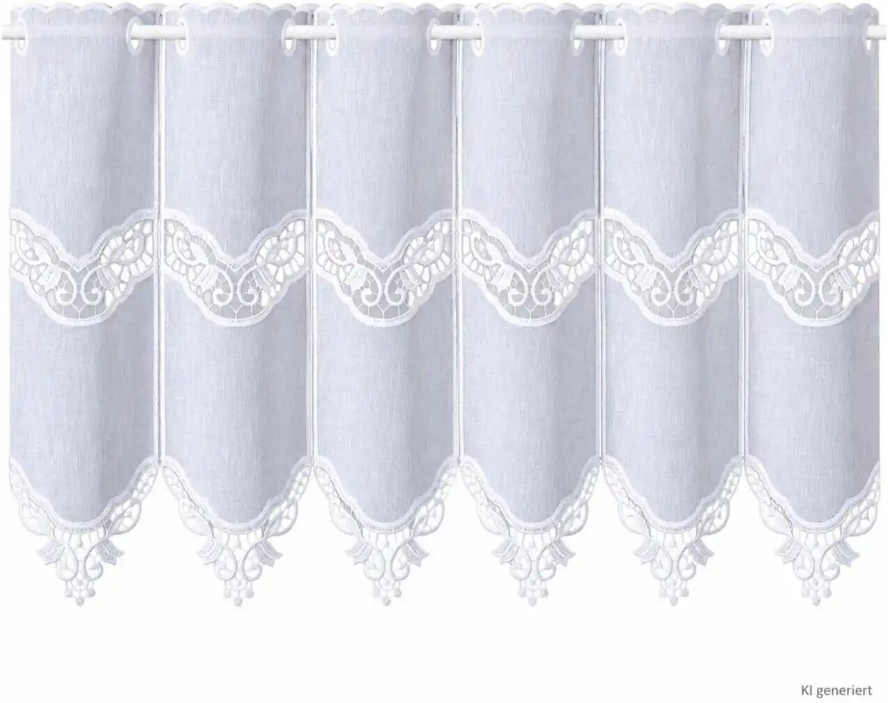 Weckbrodt Scheibengardine   ¦ weiß ¦ Synthetik ¦ Maße (cm): B: 124 H: 45