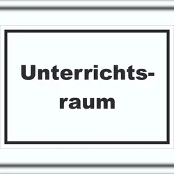 HB-Druck Unterrichtsraum Schild mit Text Schule Schulung waagerecht A2 (420x594mm)