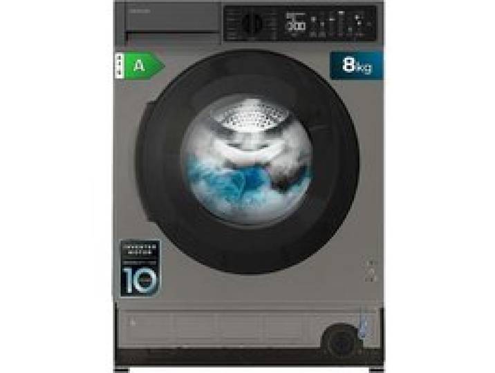Cecotec Lave-linge 8Kg Chargement Frontal Intégrable Bolero DressCode 850 Bi Inverter Steel A. Finition Acier Inox 1400 Tr/min