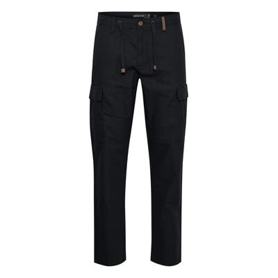 Cargohose INDICODE "Cargohose IDMosat", Herren, Gr. M, N-Gr, schwarz, Obermaterial: 55% Leinen LI. 45% Baumwolle CO., Hosen Cargohose