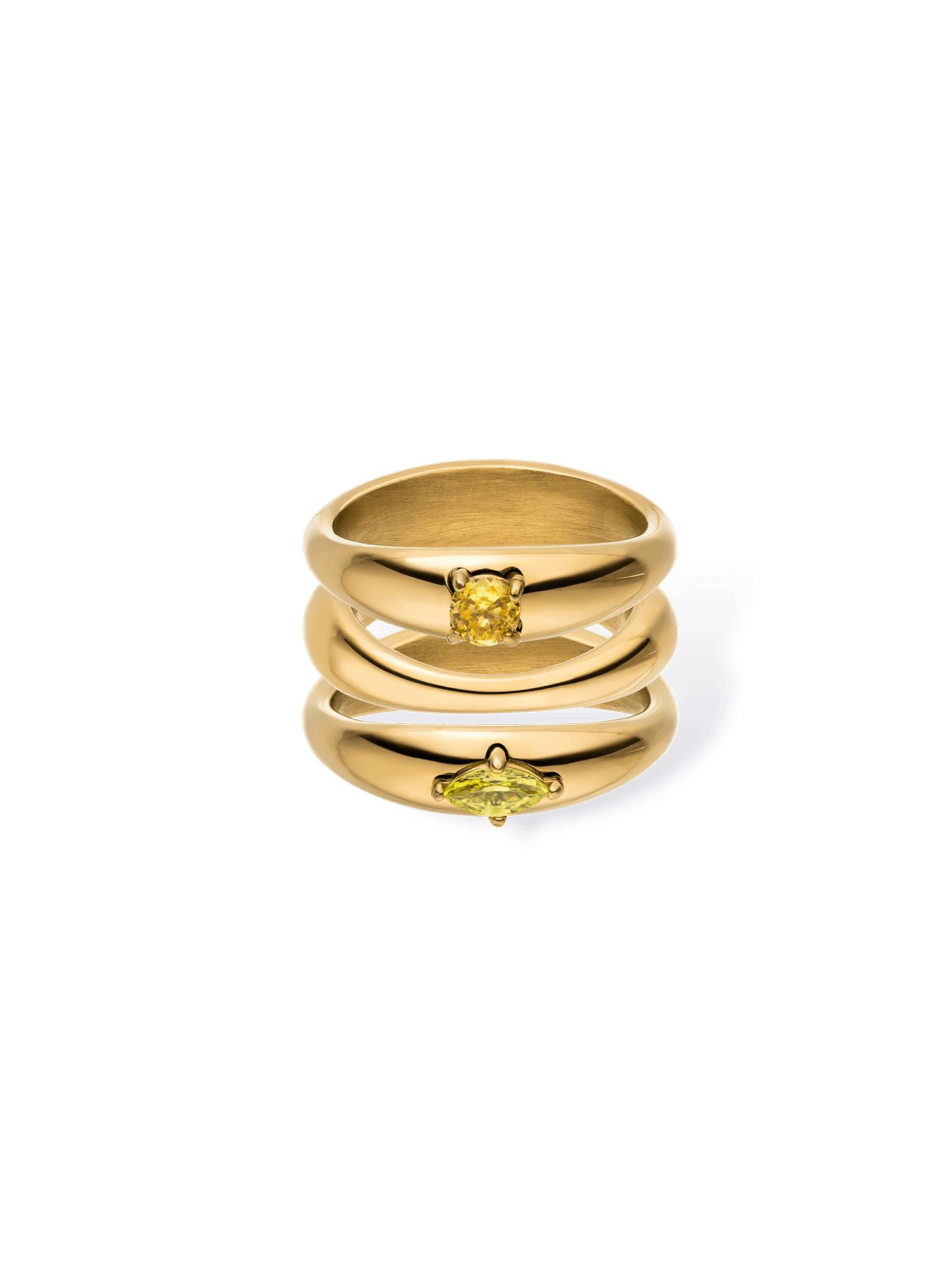 PURELEI Soft Curve Ring Set