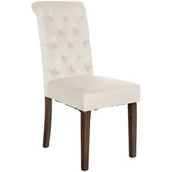 CLP Esszimmerstuhl Lisburn I Samt I Stoff I Polsterstuhl Gesteppt Chesterfield Design