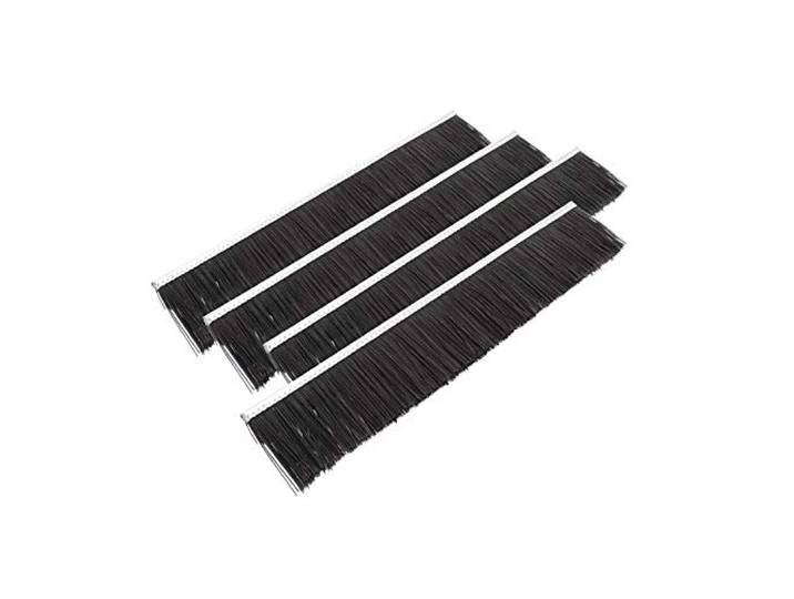 Wiltec Jeu 4x Brosse de rechange 50 cm – pour Balayeur à pelouse 95 cm – pour Balai ramasseur autoporté pour Tondeuse autoportée Tracteur de pelouse Nettoyeur de pelouse