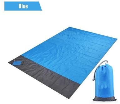 ModernMart Sandproof Waterproof Beach Blanket Lightweight Picnic Mat For Travel And Outdoor Use blue l