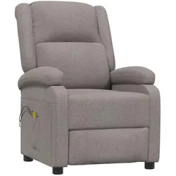 vidaXL, Sessel, Massagesessel Elektrisch Taupe Stoff
