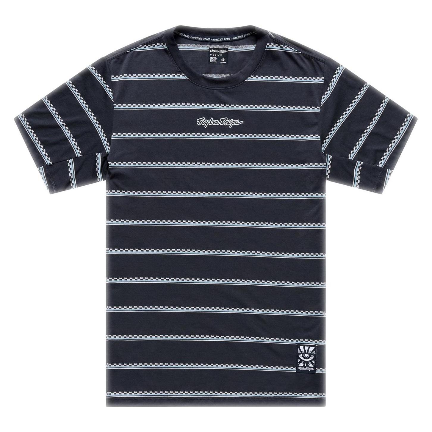 Troy Lee Designs Skyline Ride SS Tee, Checked Out, carbon, XL (XL) (66459182)
