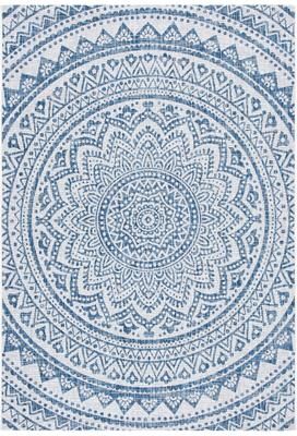 SAFAVIEH Courtyard Fran Mandala Indoor/ Outdoor Waterproof Patio Backyard Rug