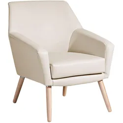 SESSEL Kachka Bezug Kunstleder Buche natur / beige