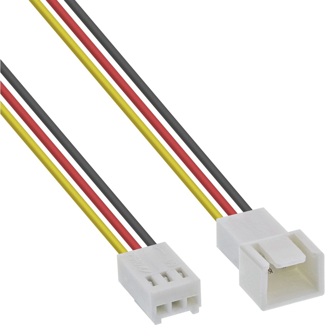 InLine Lüfterkabel Verlängerung, 3pol Molex Stecker / Buchse, 2m