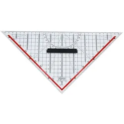 RUMOLD Geometrie-Dreieck mit Griff 32,5 cm transparent