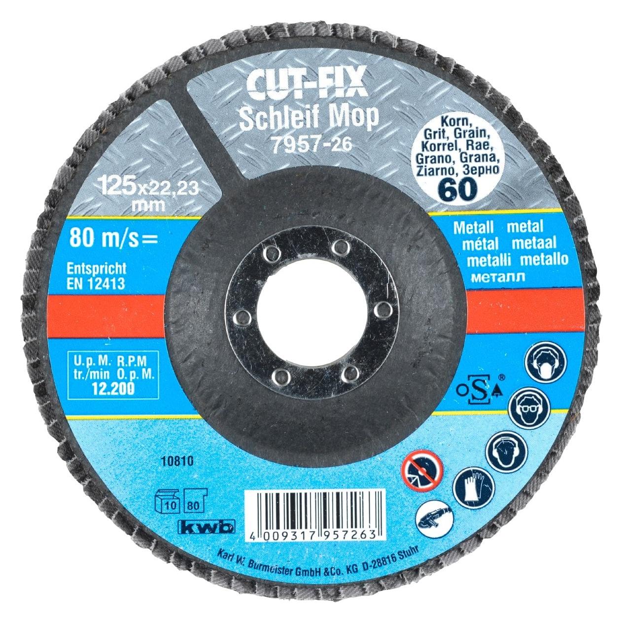 kwb Cutfix Schleifmop 125 K60 Ls (60) (795726)