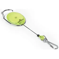 Durable, Informationsschild, Aufrollmechanismus Jojo Style mit Federhaken, gelb