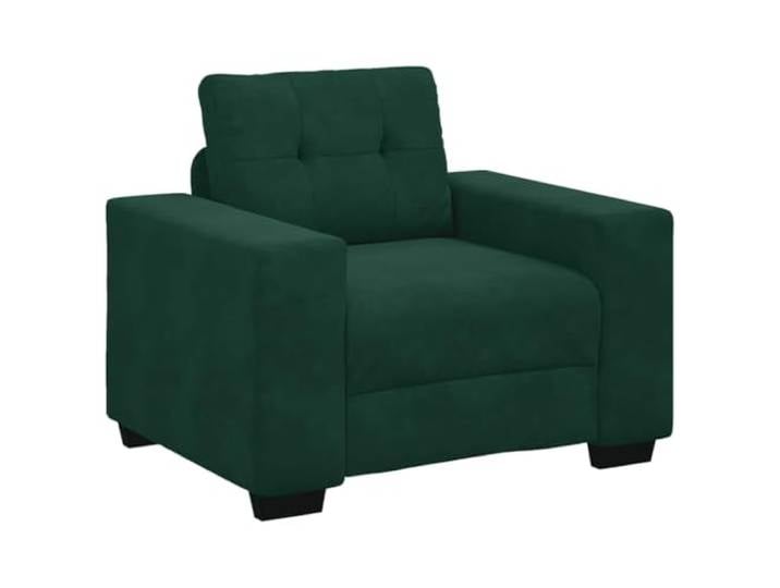 Coespram Sessel Samt Dunkelgrün 100x78x80 cm Relaxsofa Eleganter Samtsessel mit dickem Schaumstoffpolster und Holzarmlehnen für Wohnzimmer und Empfangsbereich.