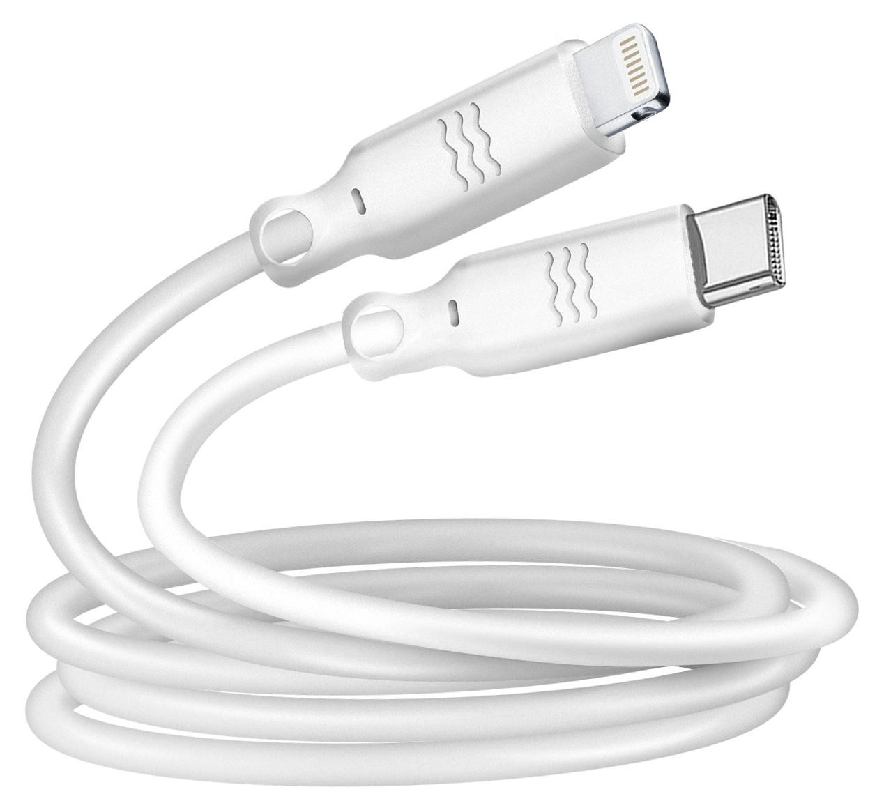 Just Green ECO USB-C naar Lightning kabel, 2 meter, wit