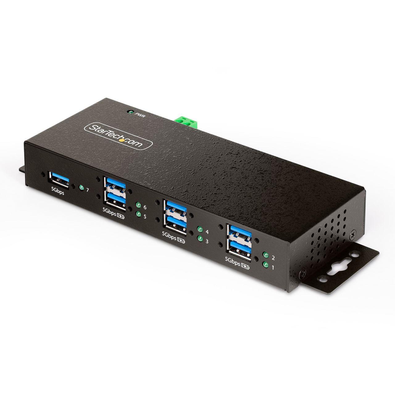 Startech 7-Port 3.0 Hub Managed Industriegehäuse ESD/überspannungsschutz Wand-/Tisch-/Schienenmontage 5Gbps USB Verteiler
