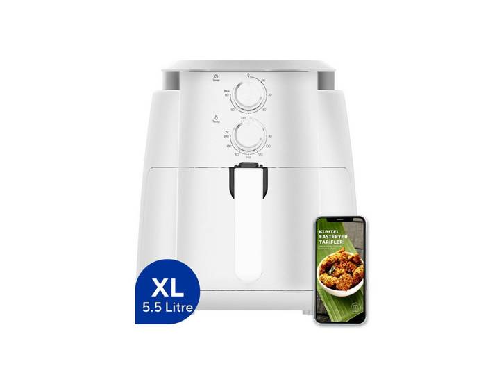 Opviq Heißluftfritteuse HAF-01, 1500 W, 3,9 l Fassungsvermögen, Rapid-Air-Technologie, bis 200 °C