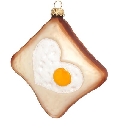 Christbaumschmuck KREBS GLAS LAUSCHA "Toast", braun, B:3cm H:8cm T:8cm Ø:8cm, Glas, Weihnachtsbaumschmuck, Glas, 1 Stück