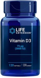 Life Extension Vitamin D3 3000 iu 120 Pérolas