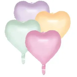 Fiesta Folienballons in Herzform- Aquarelle Herzen (4x)