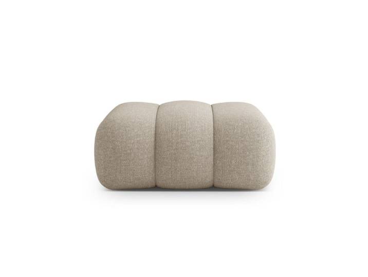 Pouf en chenille beige foncé