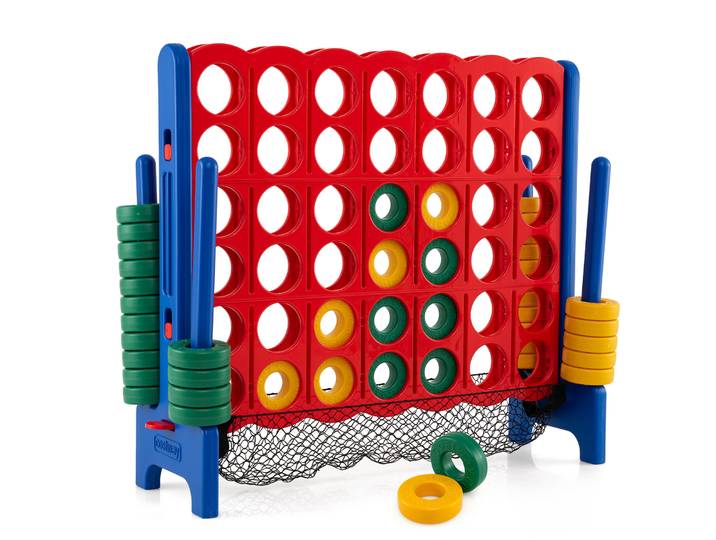 Jumbo 4-tot-Score Reuze Spel Set 119cm Extra Groot 4 Op een Rij Connect Spel Binnen Buiten Spel