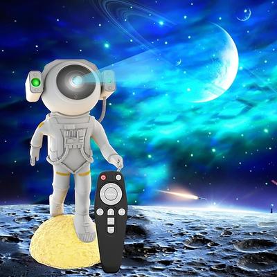 Astronauten-Sternenhimmel-Projektionslicht mit Fernbedienung, Typ-C-USB-Aufladung in Astronautenform für Weihnachten, Halloween, Partydekoration, festliche Atmosphäre, Geschenk
