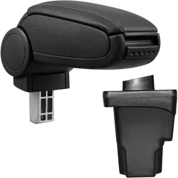 Pro-Tec, Auto Innenraum Zubehör, Mittelarmlehne Seat Leon III mit Staufach Kunstleder Schwarz