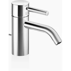 Dornbracht META Waschtisch-Einhandbatterie mit Ablaufgarnitur, Ausladung 125mm, mit facettierter Struktur, 33505660-00, Farbe: Chrom