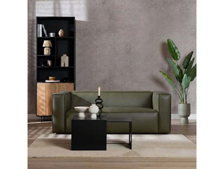 Bronx71 Ledersofa Memphis 2,5-Sitzer olivgrün
